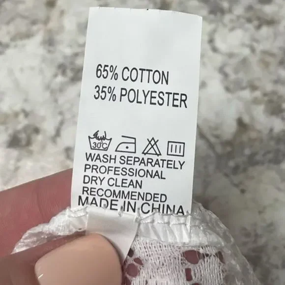 White Lace See through Bohemian Long Sleeve Shirt - Picture 12 of 16